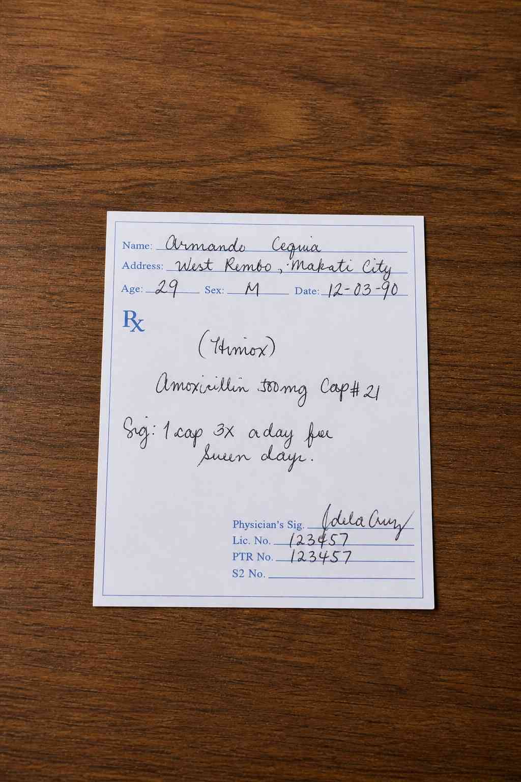 Captured prescription